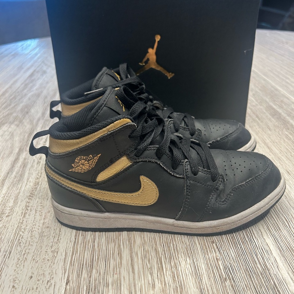 Nike Air Jordan MVP Black and Gold Sneakers